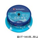 CD-R диск Verbatim 52xD.L. 25шт