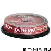 DVD+RW  TDK 4x Cake box 10
