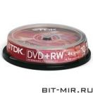 DVD+RW диск TDK 4x Cake box 10