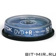 DVD+R  TDK 16x Cake box 10