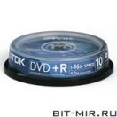 DVD+R диск TDK 16x Cake box 10