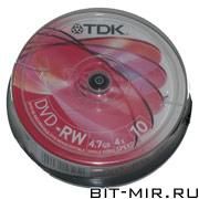 DVD-RW  TDK 4.7Gb 4x 10 cake