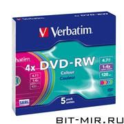 DVD-RW  Verbatim 4.7 4x 5slim