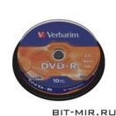 DVD-R диск Verbatim 4.7Gb 16x10cake
