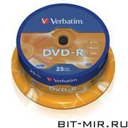 DVD-R  Verbatim 4.7Gb 16x25cake