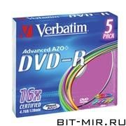 DVD-R  Verbatim 4.7 16x 5slim